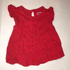 Baby Gap Red Flutter Sleeve Summer Top For Toddler Girl | Size 18-24M